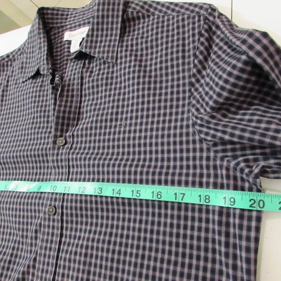Calvin Klein/Old Navy Men's Dress Shirts Grays Checkered Both Small - Picture 6 of 16